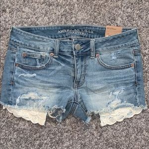 Blue jean shorts